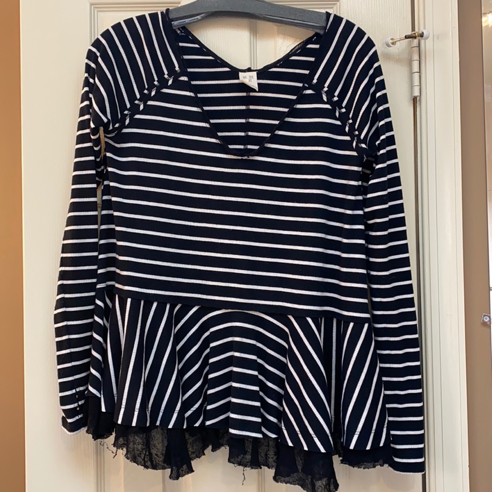Free people tangerine peplum top  xs VGUC